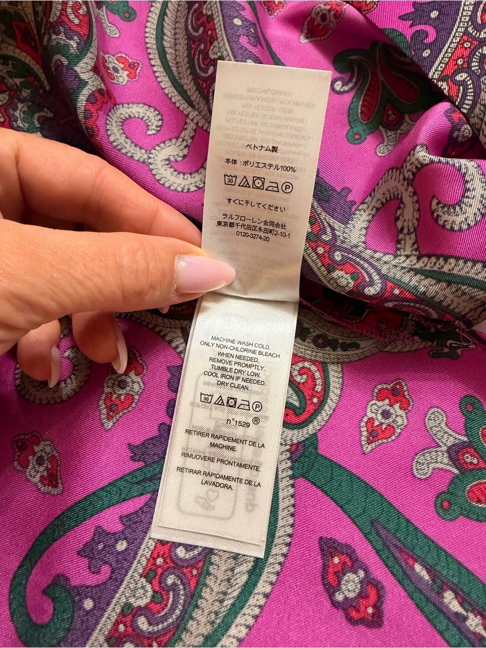 Lauren Ralph Lauren Fuchsia Paisley Maxi Shirt Dress - Picture 9 of 9